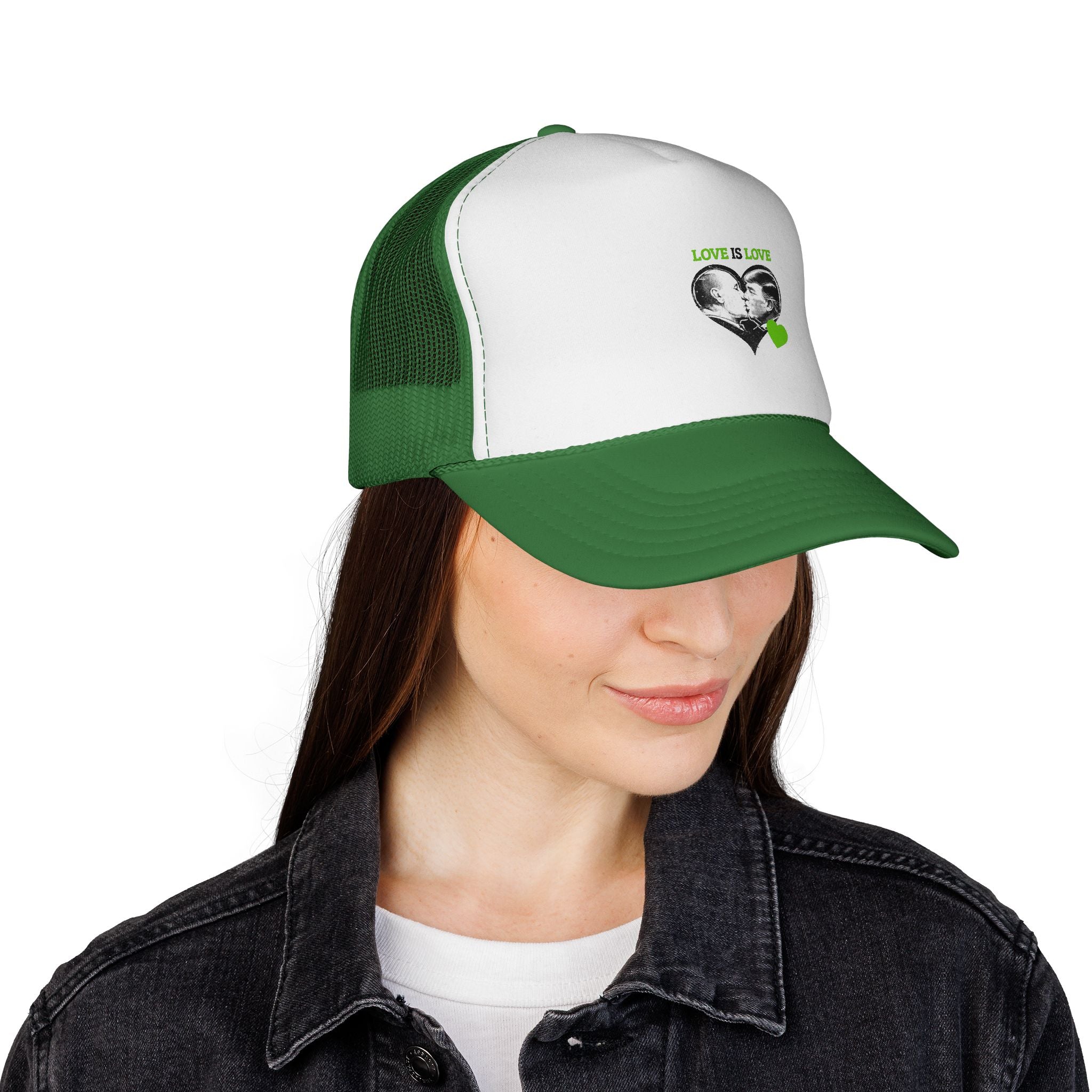 Green Heart, Love Is Love — Green Trump Kiss