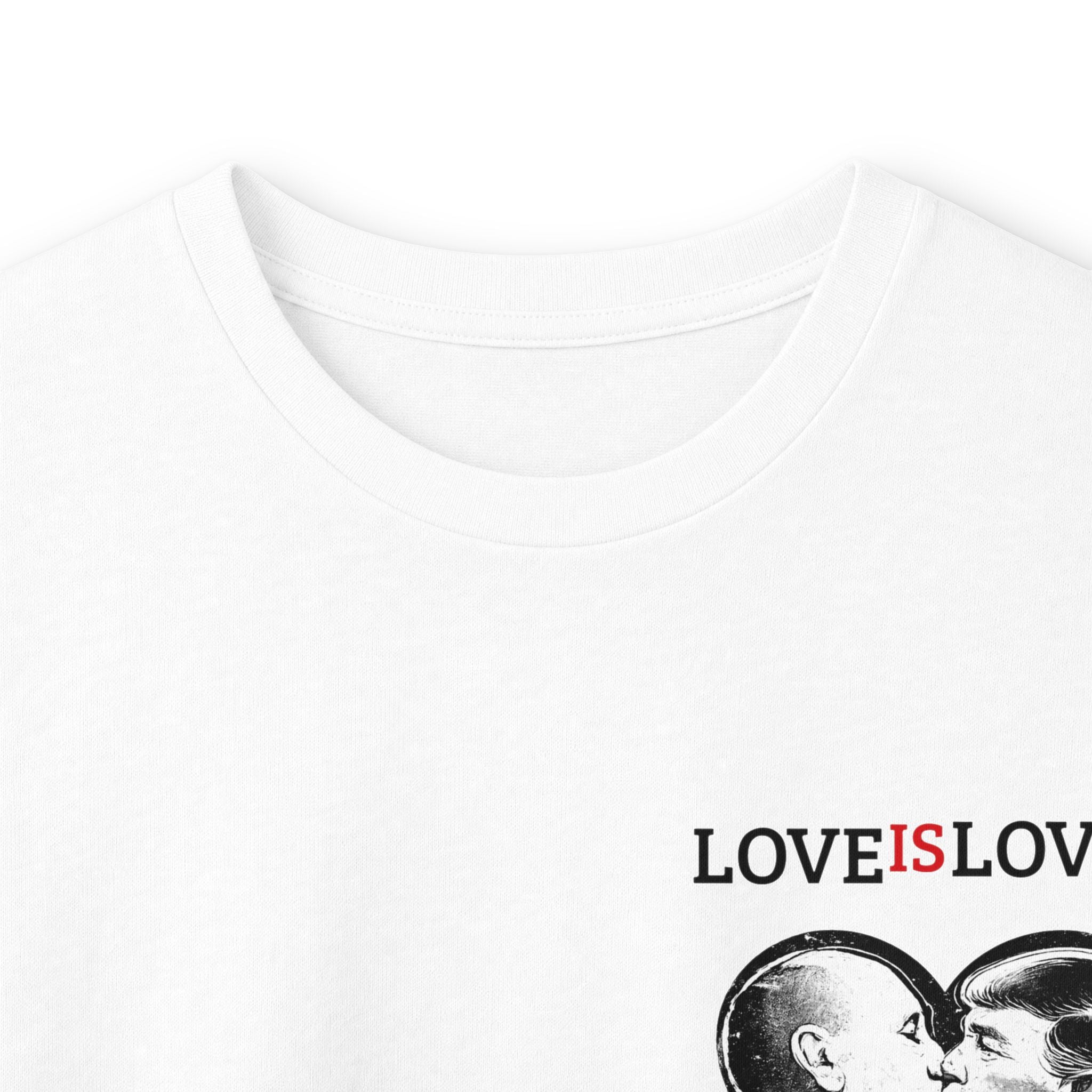 Long Sleeve Tee, Love Is.- Red Trump Kiss