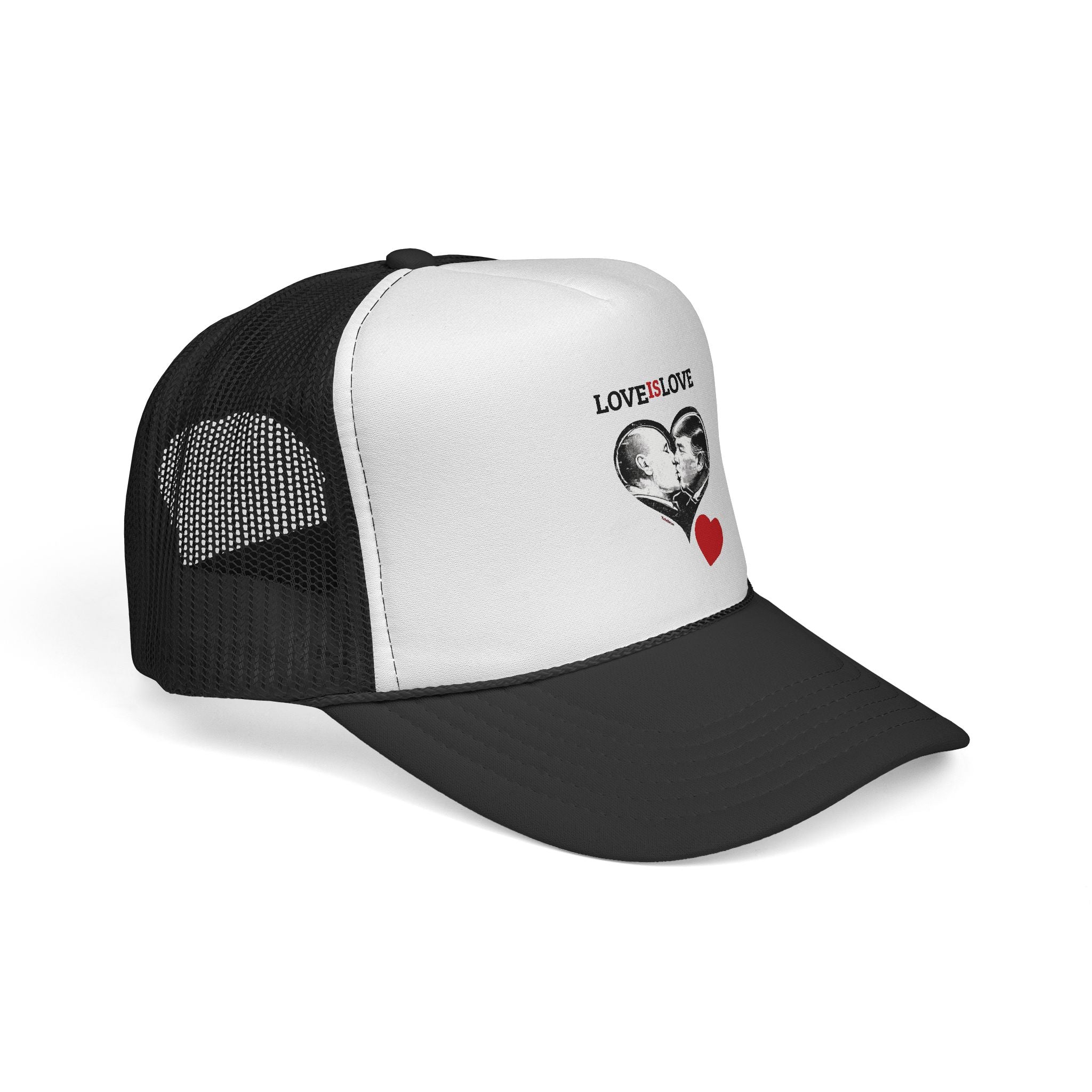 Red Trump Kiss -Love Is Love | Trucker Hat