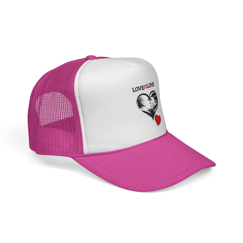 Red Trump Kiss -Love Is Love | Trucker Hat